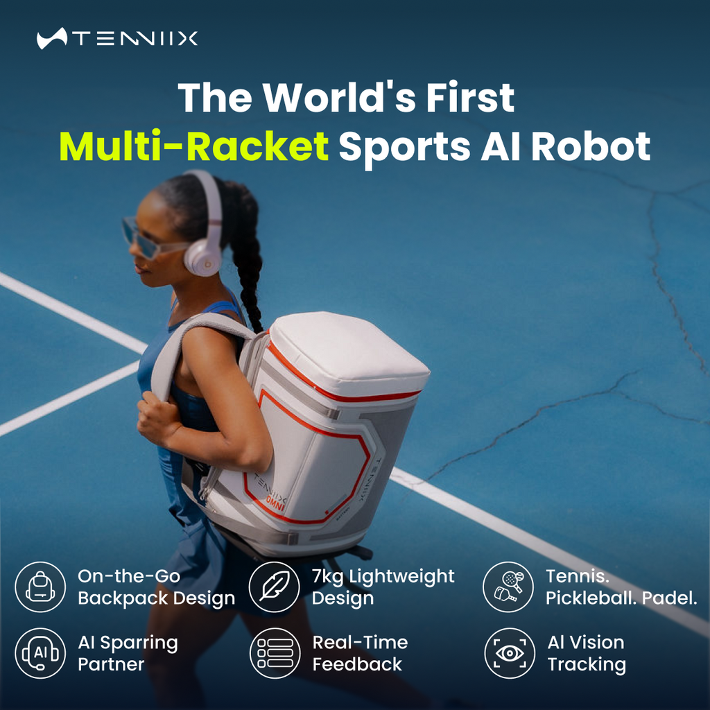 Tenniix OMNI World's First AI Multi-Racket Robot Deposit Reservation