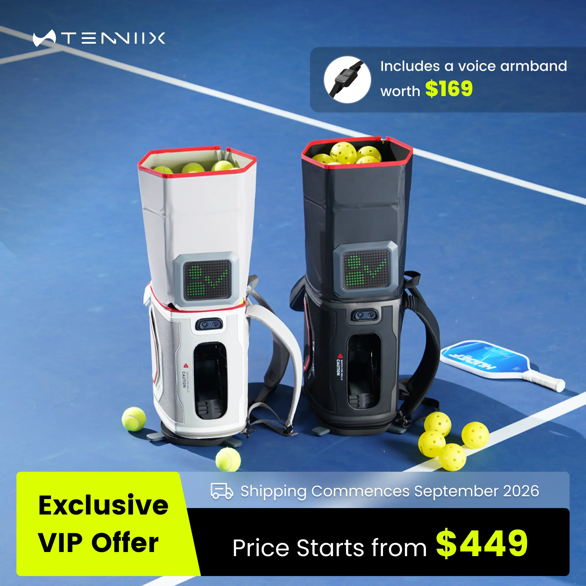 Tenniix OMNI World's First AI Multi-Racket Robot Deposit Reservation-1